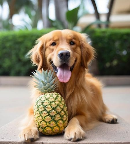 Can a dog eat a pineapple.