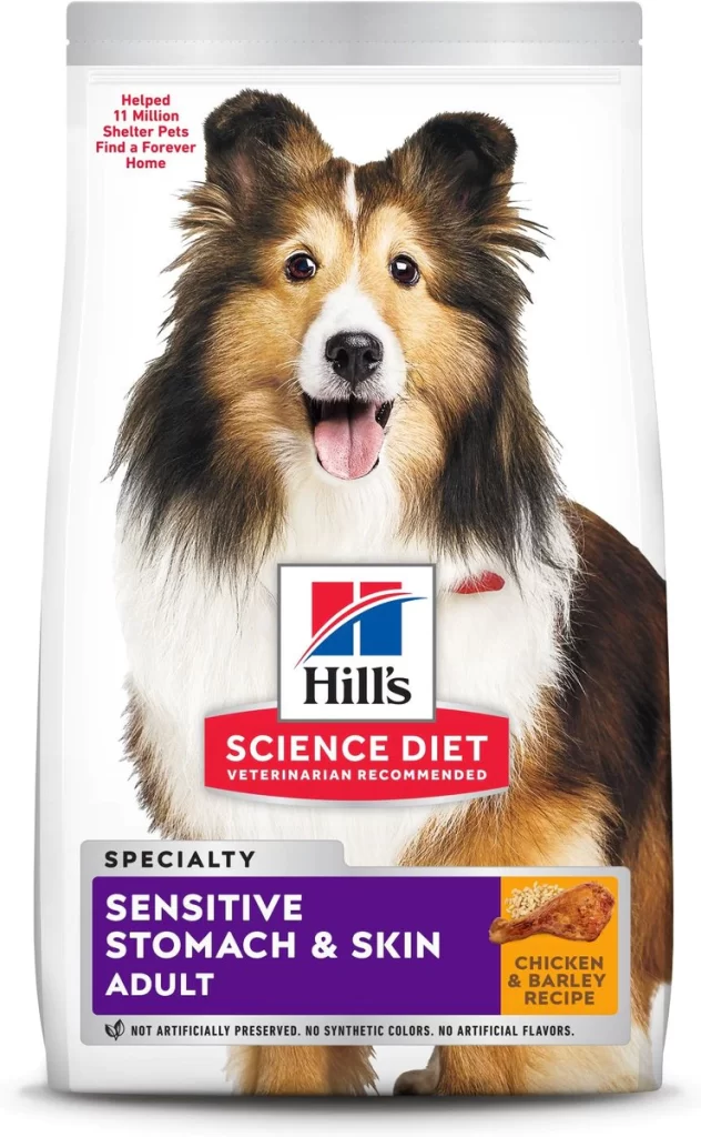 Hill's Science Diet Adult Sensitive Stomach. best food for dogs sensitive stomach